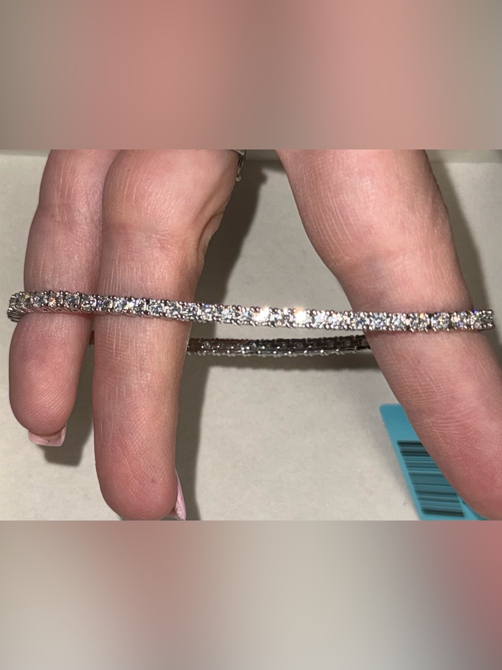 Moissanite tennis bracelet 4.23 CTW VVSD 2.5 MM -7.5 inch - retail $1354.99 - Picture 2 of 3
